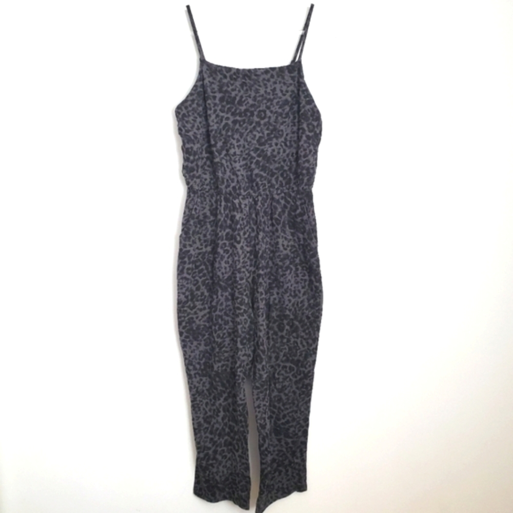 Grey Animal Print Jumpsuit Size Large